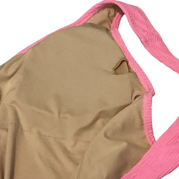 New COTTON-ON Body Scoop Back One-Piece Cheeky Swimsuit Malibu Pink Crinkle XL - Picture 7 of 14